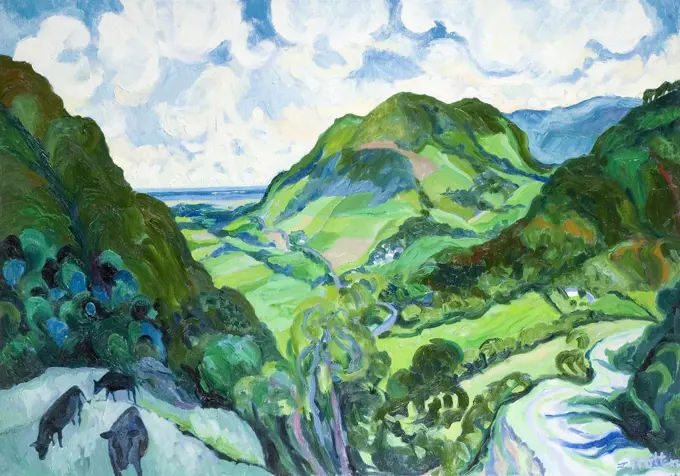 North Wales Josephine Trotter (b.1940 British) Oil on Canvas