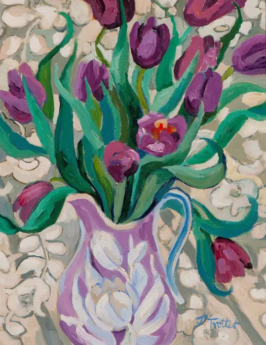 Tulips, 2012, Josephine Trotter.  (b.1940/British)