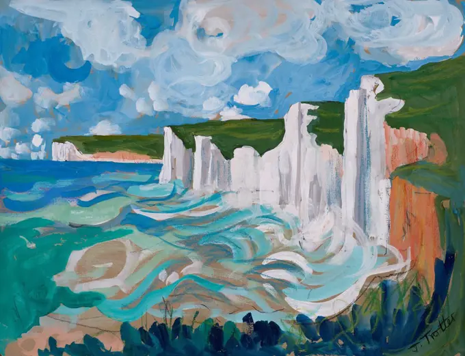 White Cliffs of Dover by Josephine Trotter, 2012.  (b.1940/British)