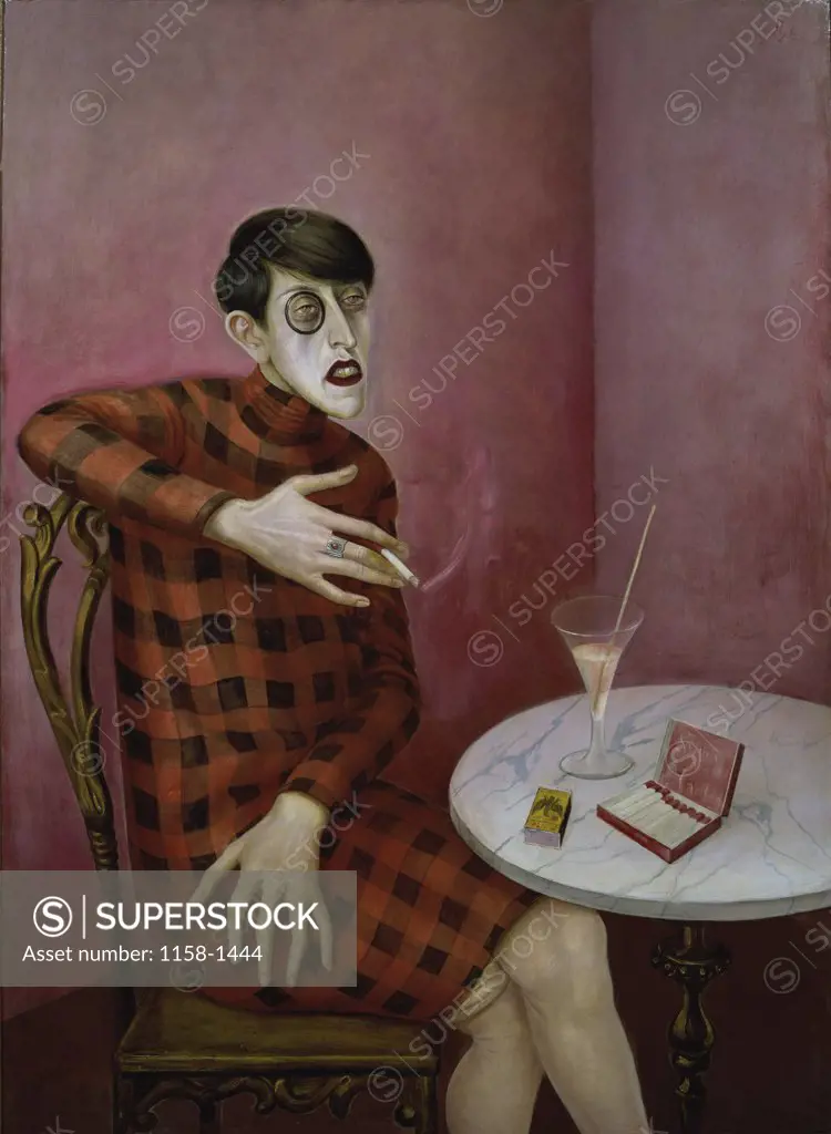 The Journalist Sylvia von Harden by Otto Dix, 1926, 1891-1969, France, Paris, Musee National d'Art de Moderne