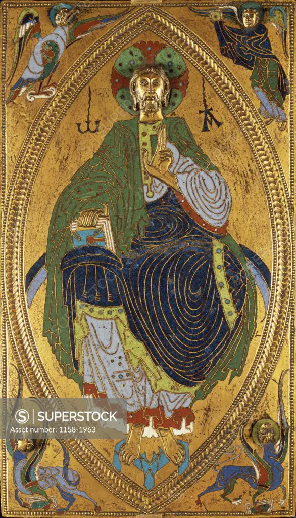 Christ in Majesty With Evangelist Symbols,  by unknown artist