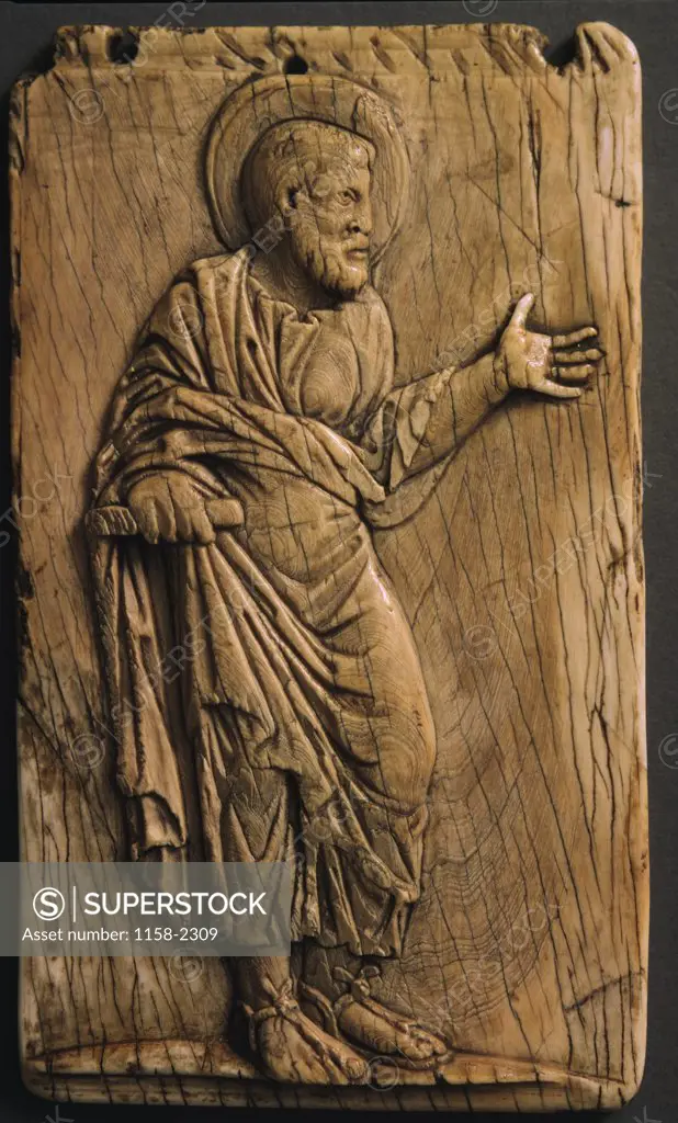 Apostle, ivory relief