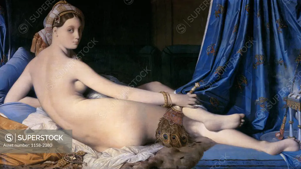 The Grand Odalisque  1814  Jean Auguste Dominique Ingres (1780-1867 French) Oil on canvas Musee du Louvre, Paris, France 