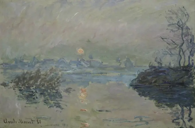 Setting Sun (Soleil Couchant) 1880 Claude Monet (1840-1926/French) Private Collection 