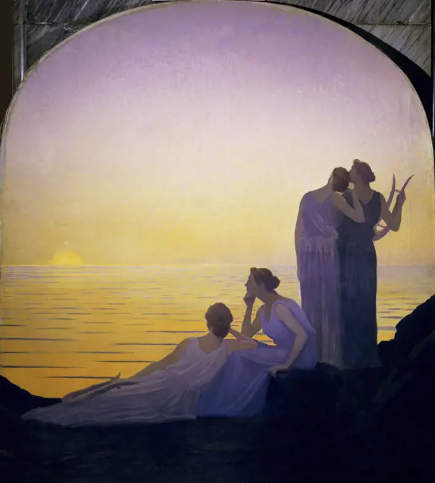 Ancient Night (Soir Antique) Alphonse Osbert (1857-1939/French) Petit Palais, Paris    