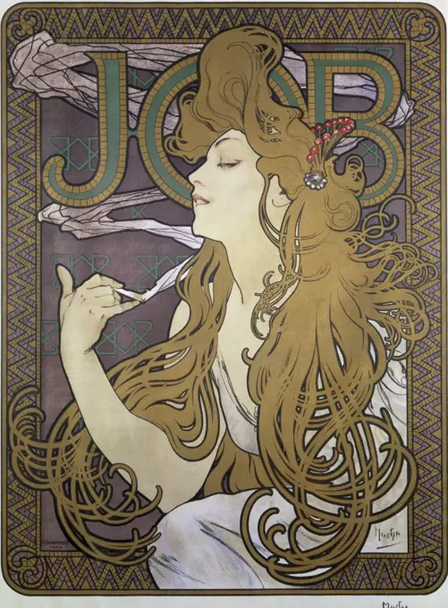 Job  Alphonse Marie Mucha(1860-1939/Czech )  