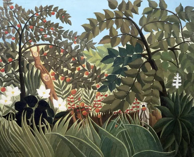 Exotic Landscape Paysage Exotique  Henri Rousseau (1844-1910/French) Collection Suzuki, Tokyo