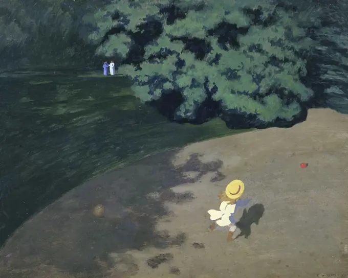 The Ball (Corner of the Park, Child Playing With Ball) 1899 Felix Edouard Vallotton (1865-1925 Swiss) Musee d'Orsay, Paris, France 