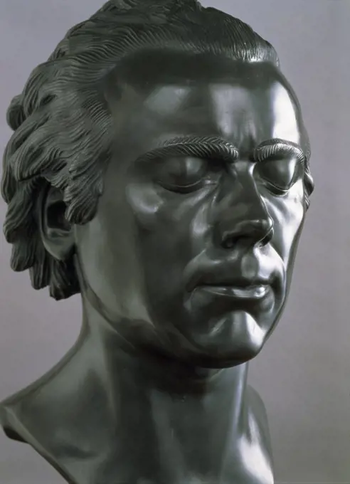 Slovakia, Bratislava, Galerie Nationale Slovaque, Heads of Characters: Peaceful and Tranquil by Franz Xaver Messerschmidt, (1736-1783)