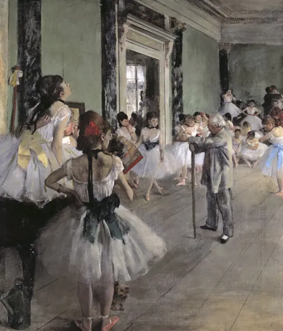 The Dance Class  1874 Edgar Degas (1834-1917 French)  Oil on canvas  Musee d'Orsay, Paris, France 