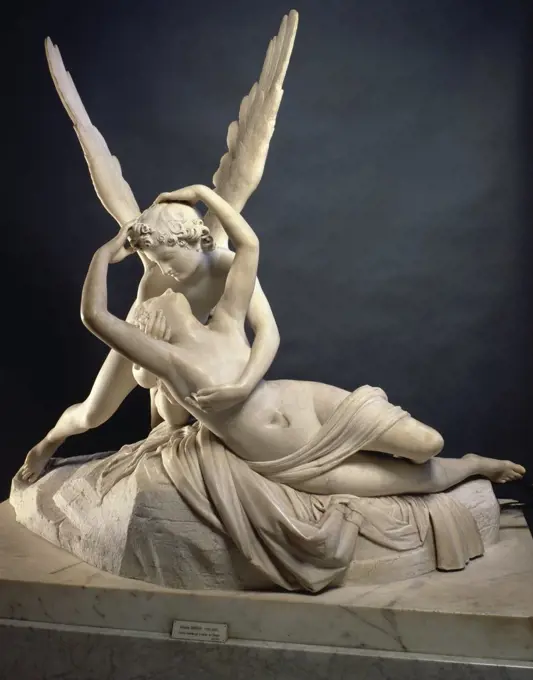 Cupid and Psyche  (Amour et Psyche)  Antonio Canova (1757-1822/Italian)  Marble Sculpture  Musee du Louvre, Paris 