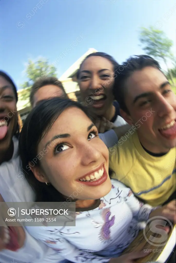 Group of young people smiling