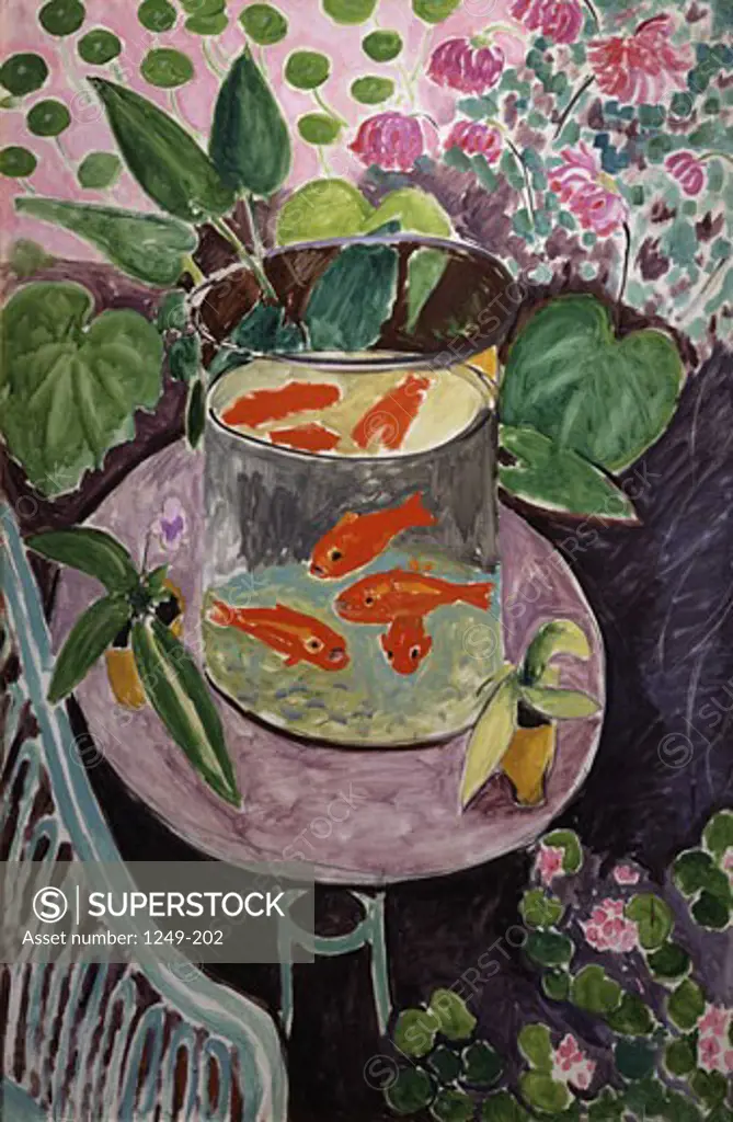 Still Life With Goldfish by Henri Matisse, 1911, 1869-1954, Russia, Moscow, Pushkin Museum of Fine Arts