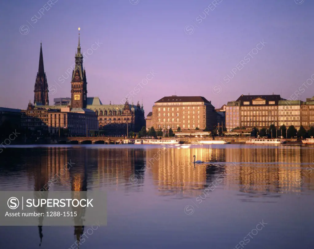 Buildings on the waterfront, Hamburg, Germany