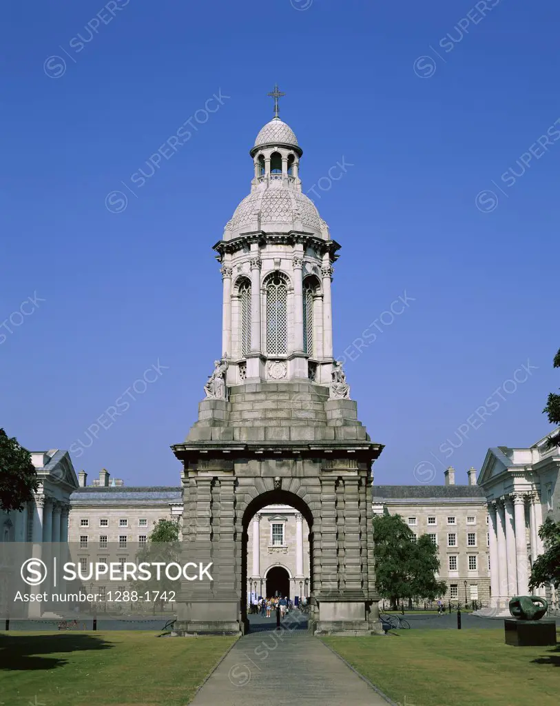 Facade of an educational building, Trinity College, Dublin, Ireland