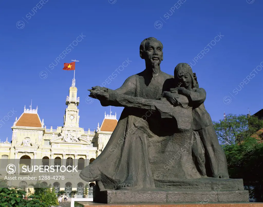 Low angle view of a statue, Ho Chi Minh Statue, Ho Chi Minh City, Vietnam