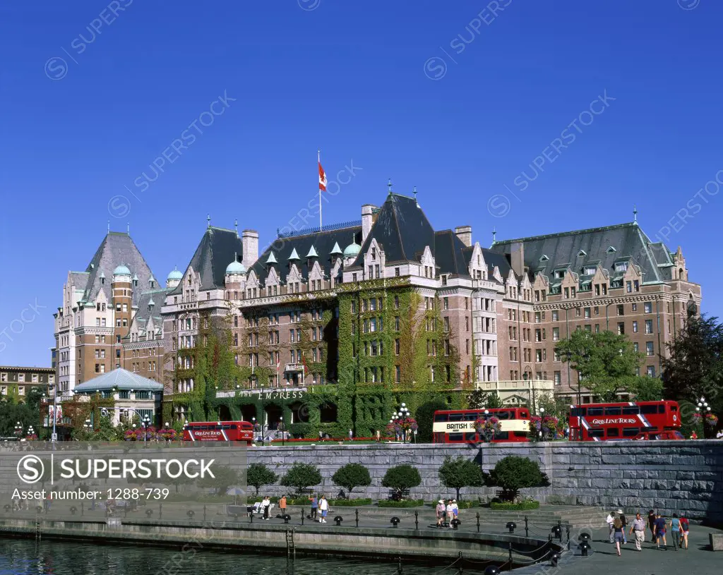 Facade of a building, Empress Hotel, Victoria, British Columbia, Canada