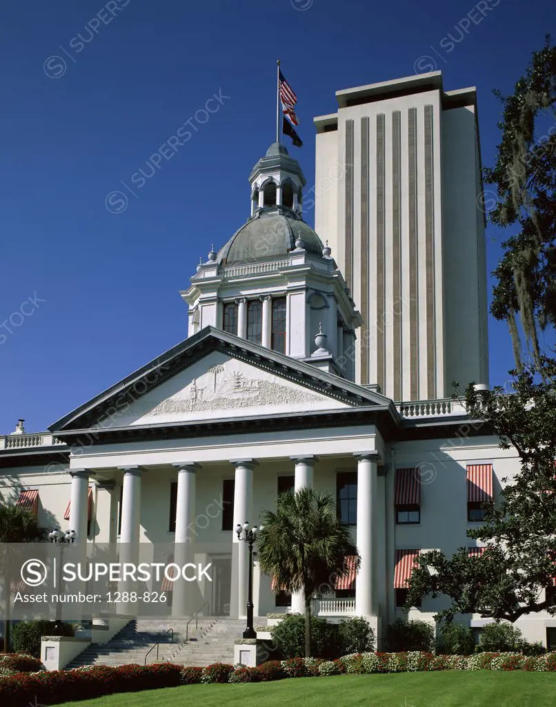 Facade of a government building, State Capitol, Tallahassee, Florida, USA