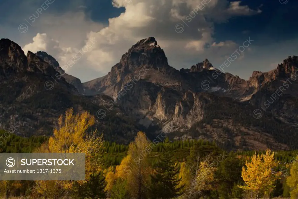 USA, Wyoming, Grand Teton National Park, Teton Range, Autumn landscape