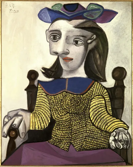 Yellow Sweater by Pablo Picasso, Oil painting, 31 October 1939, 1881-1973, France, Paris, Collection H. Berggruen