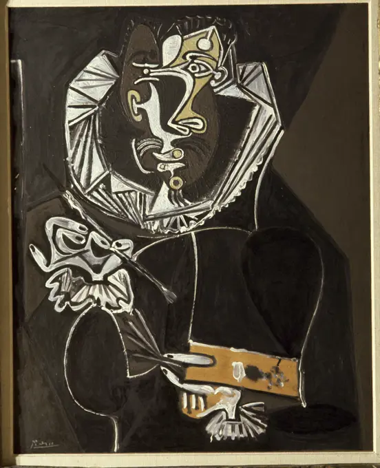 Portrait of Painter as El Greco by Pablo Picasso, Oil on wood panel, 22 February 1950, 1881-1973, Switzerland, Lucern Galerie, Rosengart Collection