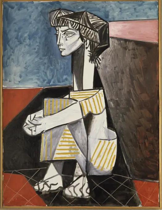 Jacqueline With Crossed Arms by Pablo Picasso, Oil on canvas, 3 June 1954, 1881-1973, France, Paris, Musee Picasso