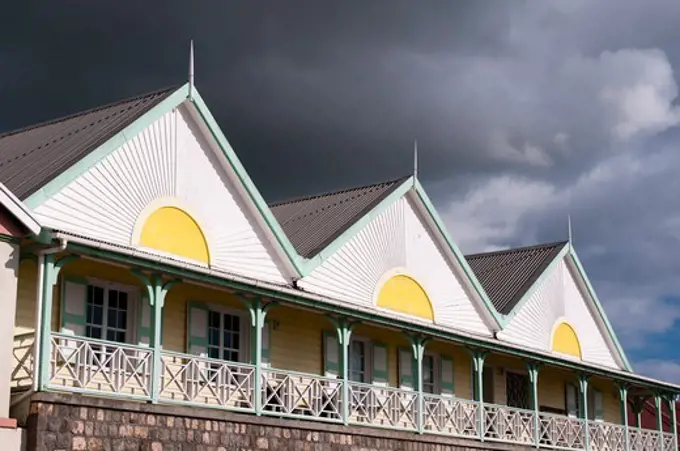 Caribbean, Saint Kitts and Nevis, Nevis island, Charlestown, Colonial architecture