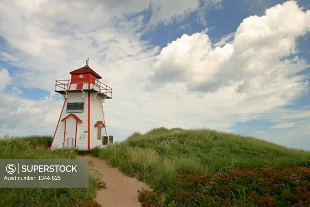 Clouds over a lighthouse, Covehead Harbour Lighthouse, Covehead Harbour, Prince Edward Island, Canada