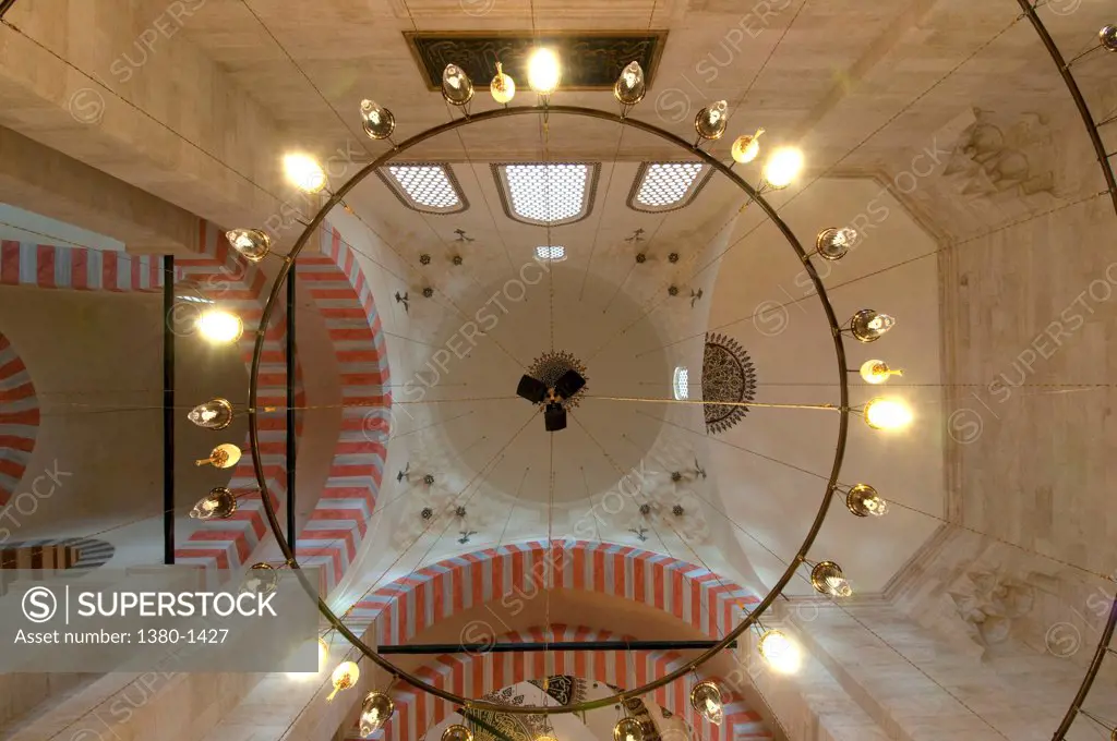 Interiors of a mosque, Suleymaniye Mosque, Istanbul, Turkey