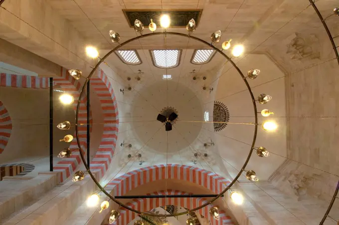 Interiors of a mosque, Suleymaniye Mosque, Istanbul, Turkey