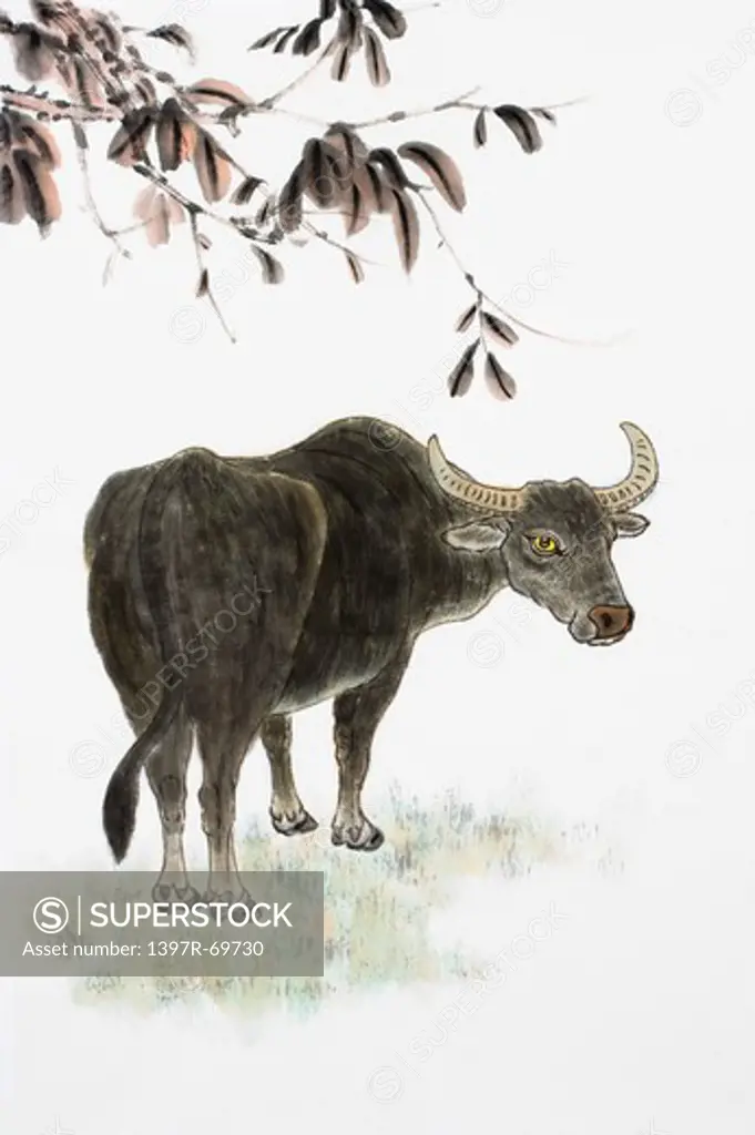 Chinese Fine art, Traditional Chinese Painting, Year Of The Ox