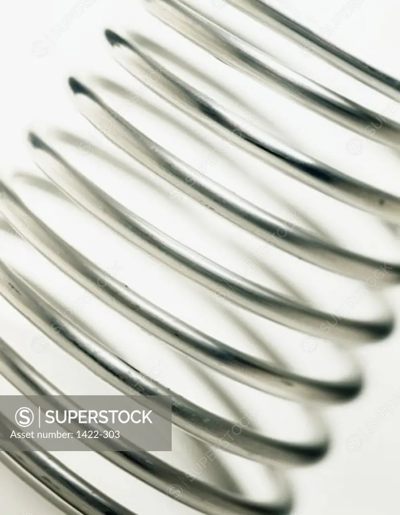 Close-up of a metal spring