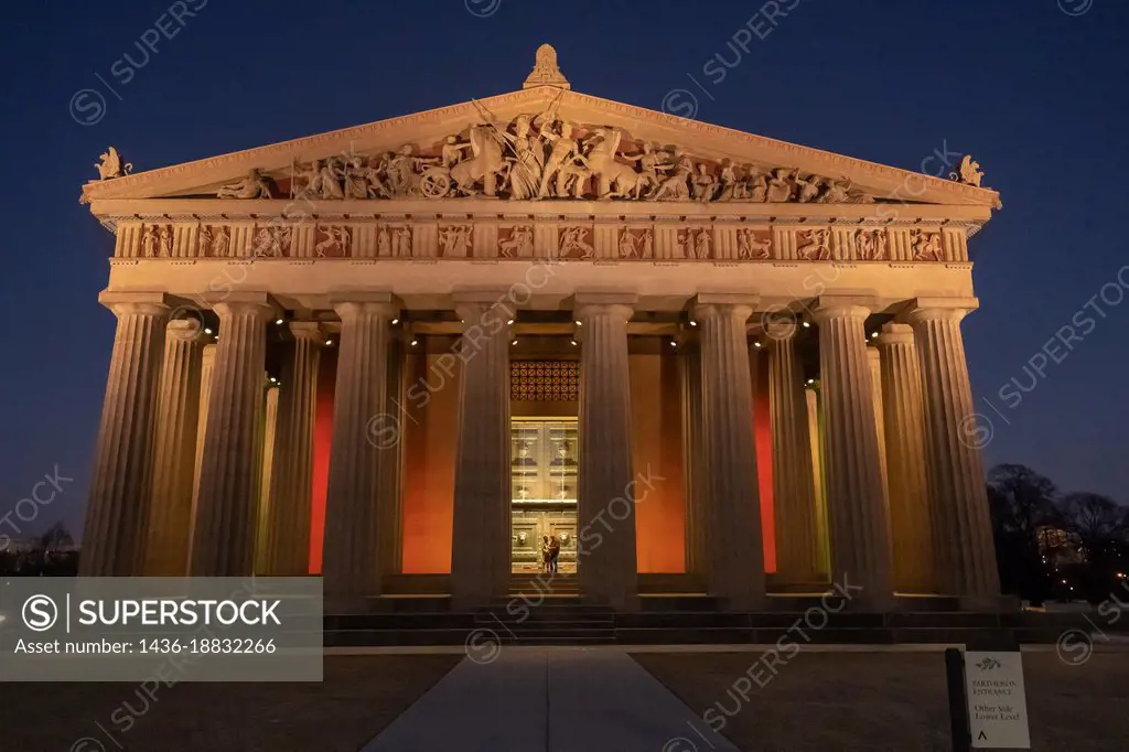 Parthenon in Centennial Park, in Nashville, Tennessee, is a full-scale replica of the original Parthenon in Athens. It was designed by architect Willi...