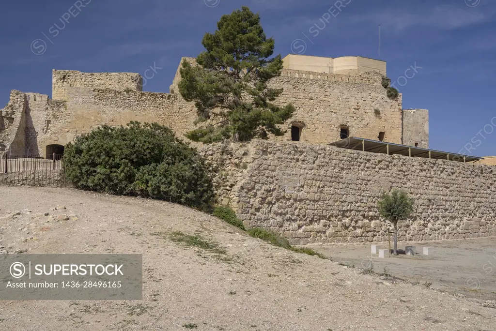 Exterior view of the Miravet castle (Ribera d'Ebre, Tarragona, Catalonia, Spain).