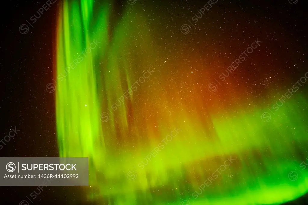 Aurora Borealis or Northern Lights, Stykkisholmur, Snaefellsnes Peninsula, Iceland.