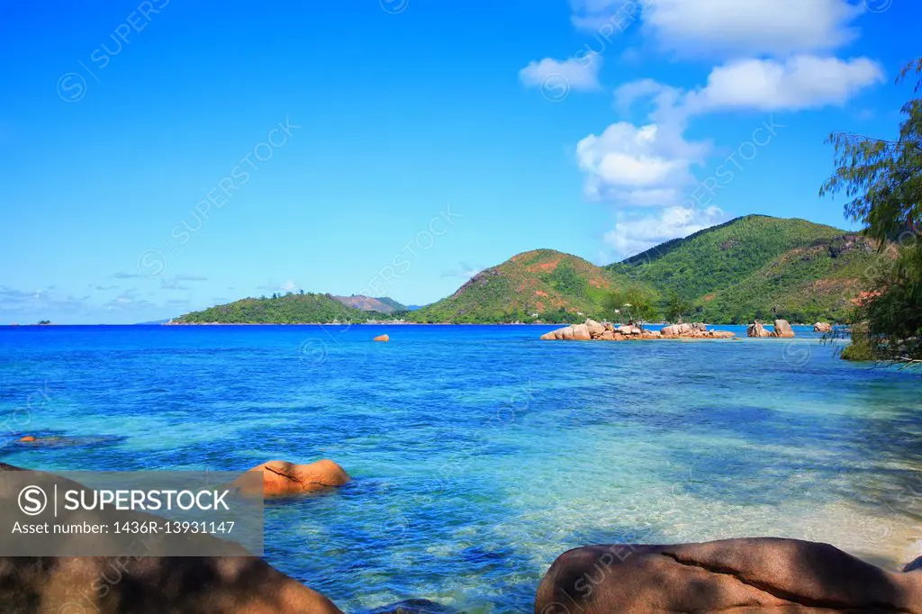 Anse Pasquiere Beach, Island Praslin, Republic of Seychelles.