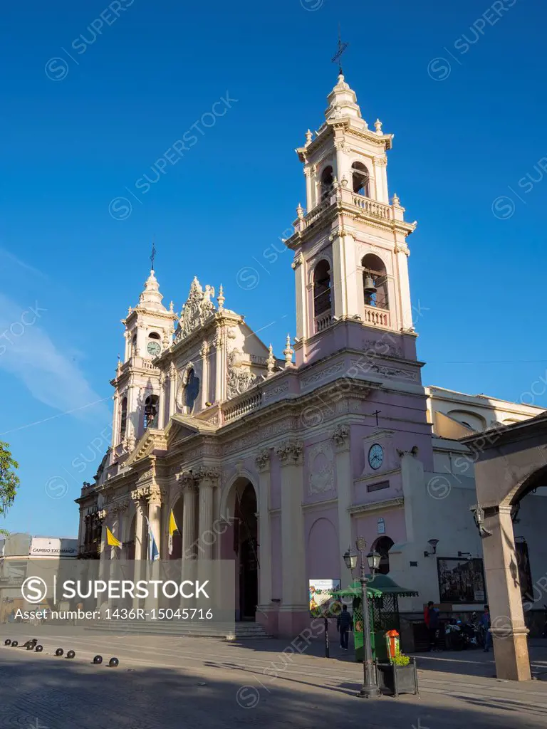 Salta Cathedral (Santuario Nuestro Senor y la Virgen del Milagro). Town Salta in the north of Argentina located in the foothills of the Andes. ""Salta...