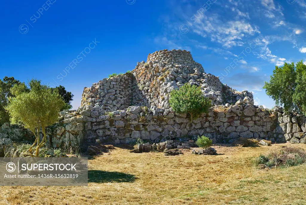 Picture and image of the prehistoric magalith ruins of Nuraghe Arrubiu ( Red Nuraghe), archaeological site, Bronze age (14 -9 th century BC). The Nura...