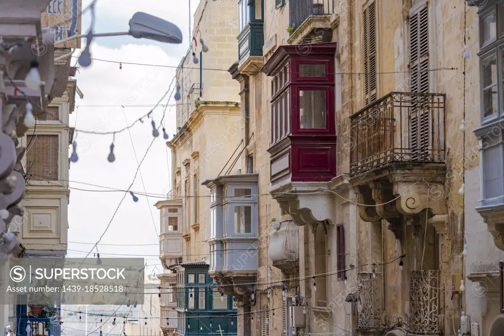 Malta, South Eastern Region, Valletta, Architecture of old town