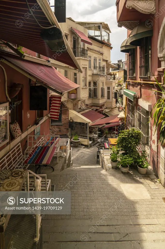 Turkey, Istanbul, Residential buildings along street