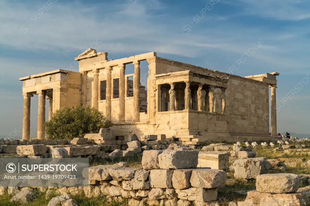 Greece, Athens, Exterior of Erechtheion