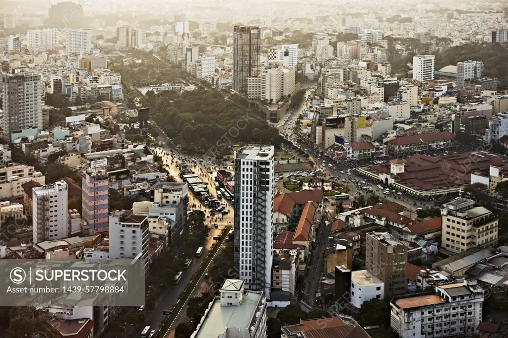 Aerial view of Ho Chi Minh City, Vietnam