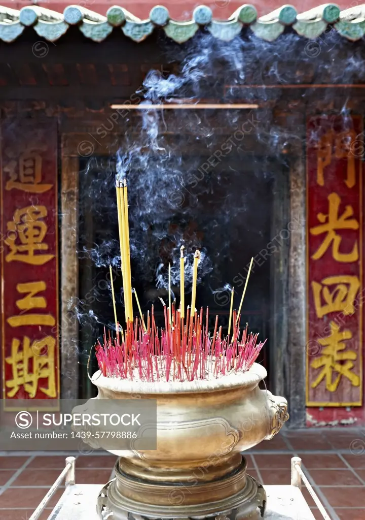 Insense sticks in Chua Ngoc Hoang, Ngoc Hoang Pagoda, Ho Chi Minh City , Vietnam