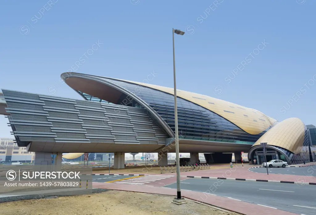 Downtown Dubai Metro Station at daytime, United Arab Emirates