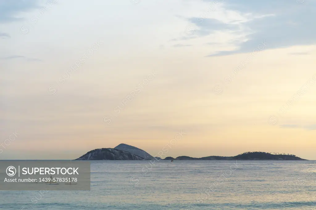 Cagarras islands at sunset, Ipanema, Rio de Janeiro, Brazil