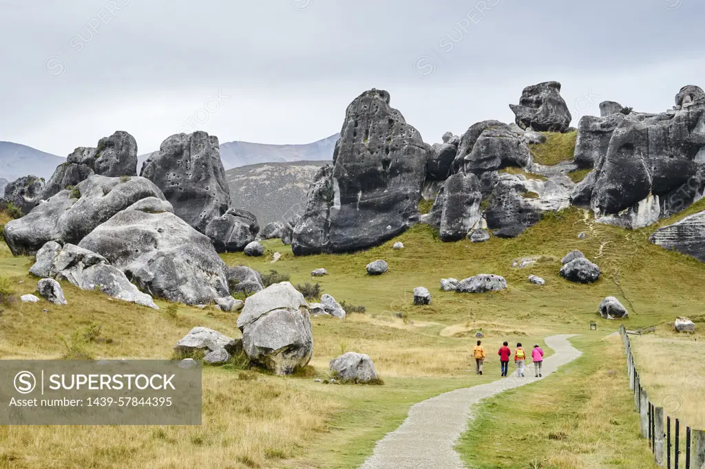 Hikers at Arthur's Pass, New Zealand