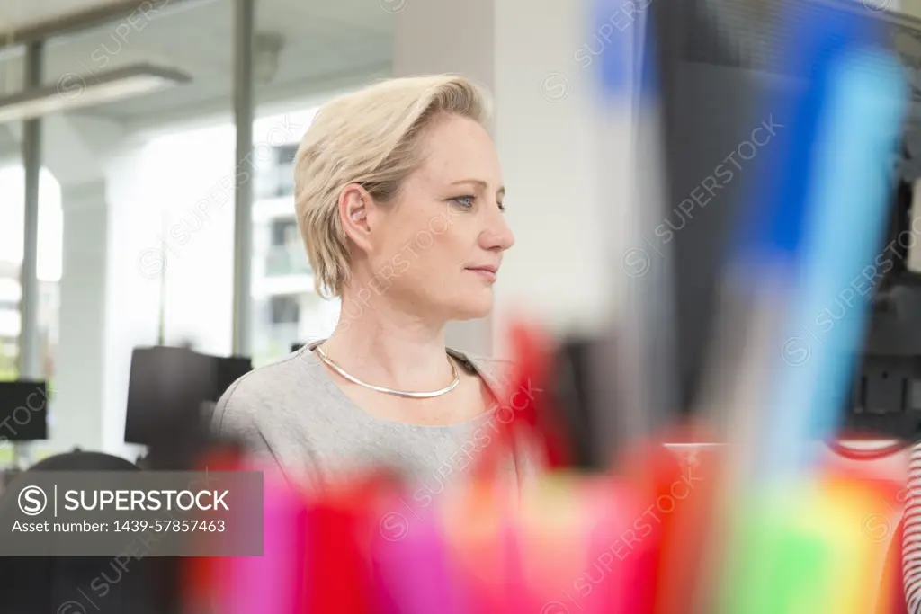 Woman working at computer