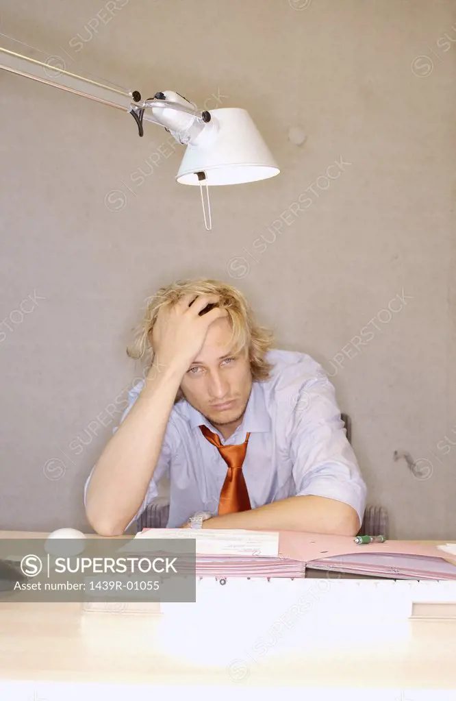 Stressed office worker