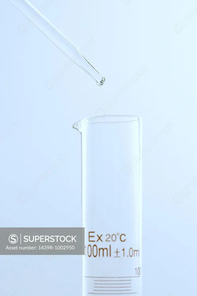 Dropper filling volumetric flask