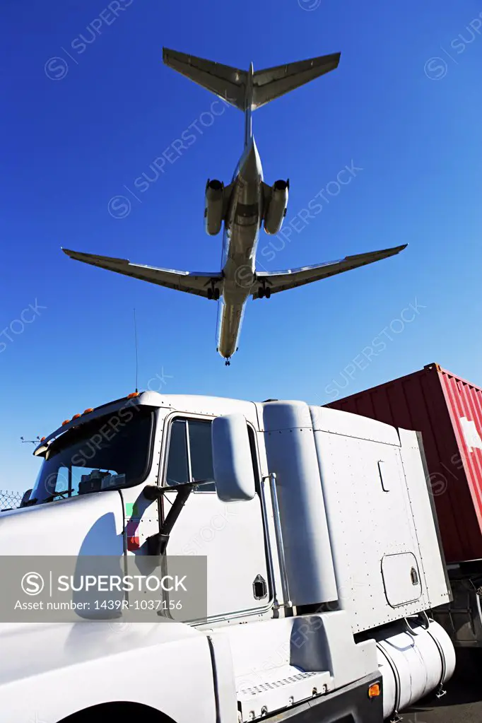 Truck and a plane